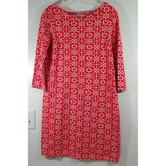 Gretchen Scott Orange Jersey Dress in Bombay Taj Print Size Small Cotton Spandex - Picture 1 of 7